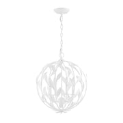 Broche 4 Light 16" Chandelier in Matte White