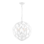 Broche 4 Light 16" Chandelier in Matte White