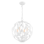 Broche 4 Light 16" Chandelier in Matte White