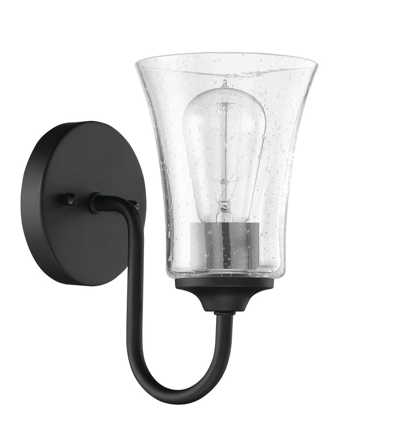 Gwyneth 1 Light 7" Wall Sconce in Flat Black