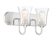 Gwyneth 2 Light 18" Vanity in Brushed Polished Nickel