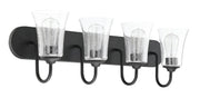Gwyneth 4 Light 30" Vanity in Flat Black