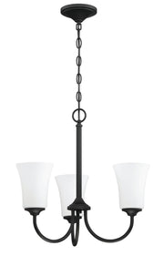 Gwyneth 3 Light 20" Chandelier in Flat Black