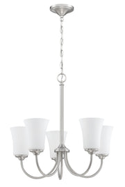 Gwyneth 5 Light 23" Chandelier in Brushed Polished Nickel