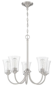 Gwyneth 5 Light 23" Chandelier in Brushed Polished Nickel