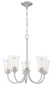 Gwyneth 5 Light 23" Chandelier in Brushed Polished Nickel