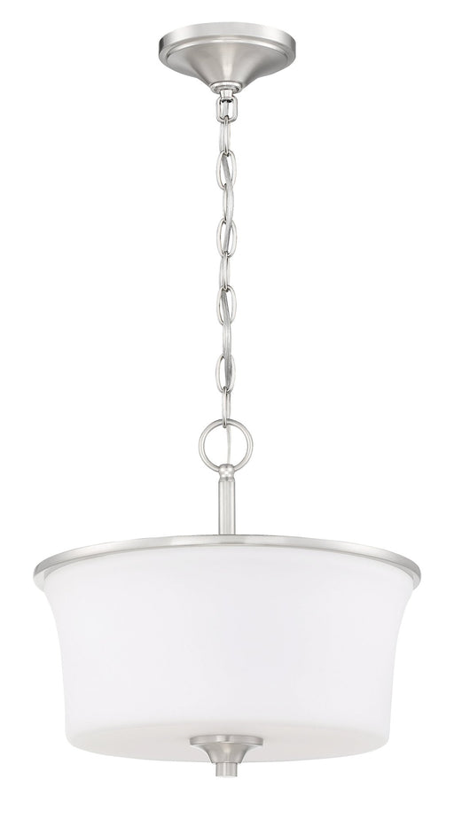 Gwyneth 2 Light 13" Convertible Semi Flush in Brushed Polished Nickel