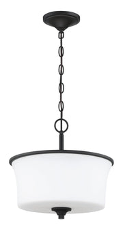 Gwyneth 2 Light 13" Convertible Semi Flush in Flat Black