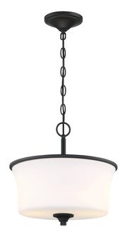 Gwyneth 2 Light 13" Convertible Semi Flush in Flat Black