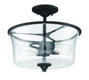 Gwyneth 2 Light 13" Convertible Semi Flush in Flat Black