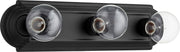 3 Light Stepped Vanity in Textured Black