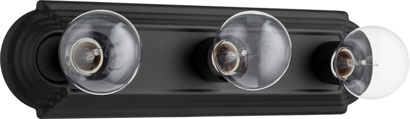 3 Light Stepped Vanity in Textured Black