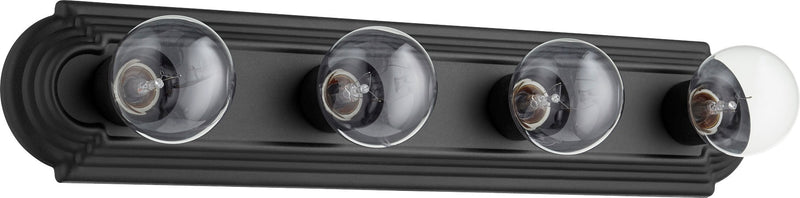 4 Light Stepped Vanity in Textured Black