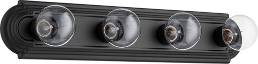 4 Light Stepped Vanity in Textured Black