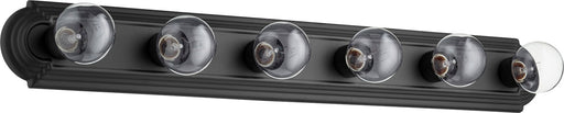 6 Light Stepped Vanity in Textured Black