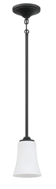 Gwyneth 1 Light 5.13" Mini Pendant in Flat Black