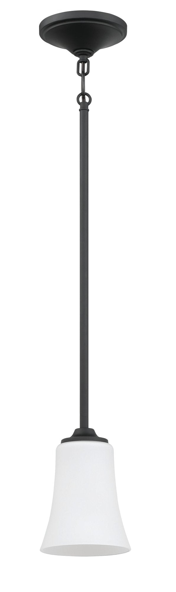 Gwyneth 1 Light 5.13" Mini Pendant in Flat Black