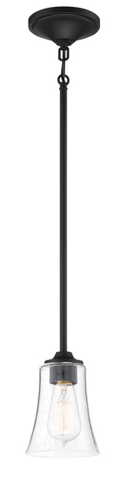 Gwyneth 1 Light 5.13" Mini Pendant in Flat Black