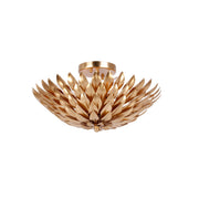 Broche 4 Light 16" Semi Flush Mount in Antique Gold