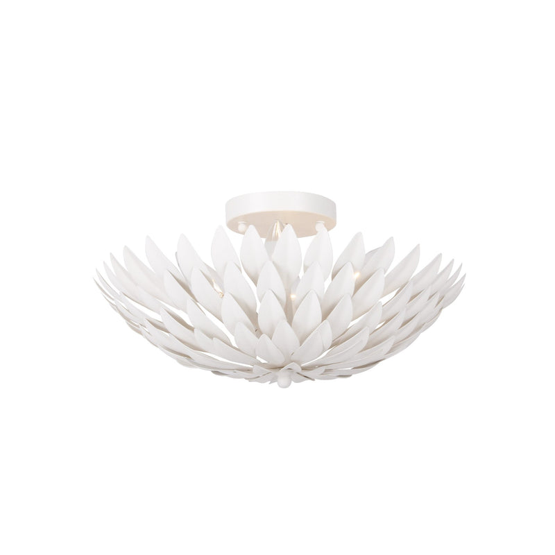 Broche 4 Light 16" Semi Flush Mount in Matte White