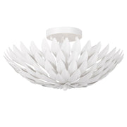 Broche 4 Light 16" Semi Flush Mount in Matte White