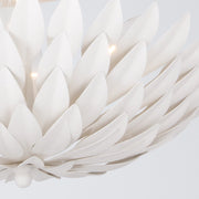 Broche 4 Light 16" Semi Flush Mount in Matte White