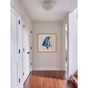 Broche 4 Light 16" Semi Flush Mount in Matte White in a room setting