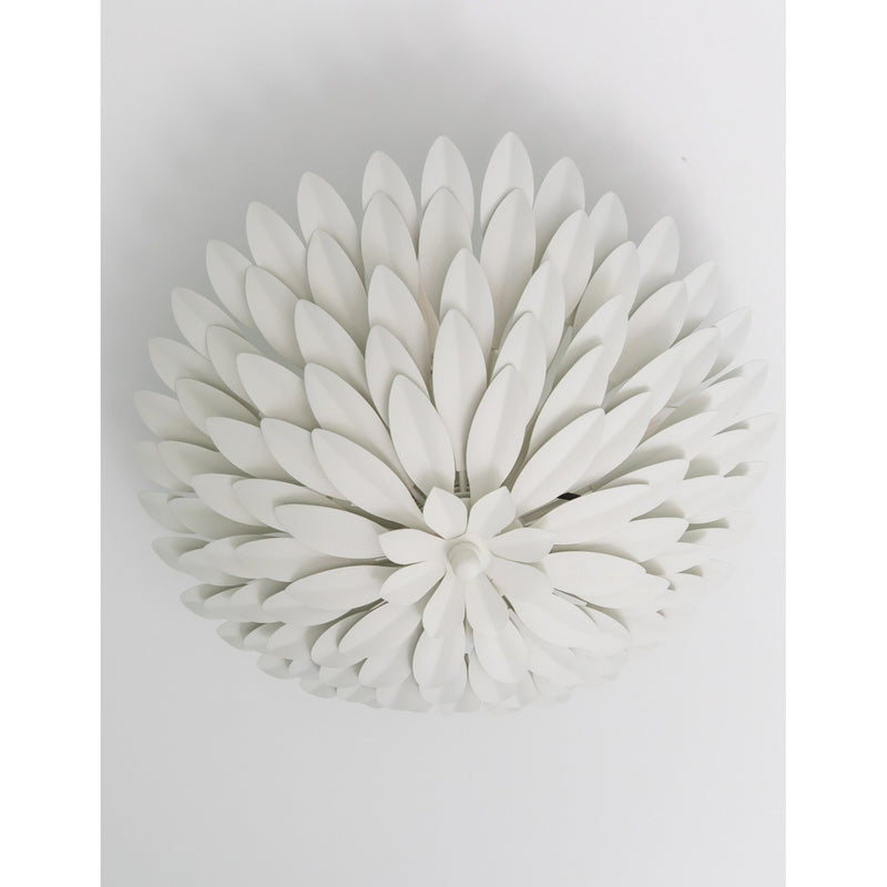 Broche 4 Light 16" Semi Flush Mount in Matte White in a room setting