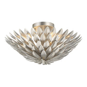 Broche 4 Light 16" Semi Flush Mount in Antique Silver