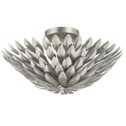 Broche 4 Light 16" Semi Flush Mount in Antique Silver