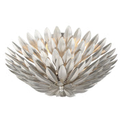 Broche 4 Light 16" Semi Flush Mount in Antique Silver