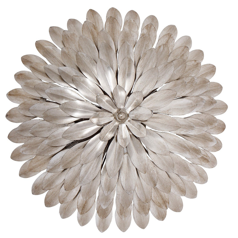 Broche 4 Light 16" Semi Flush Mount in Antique Silver
