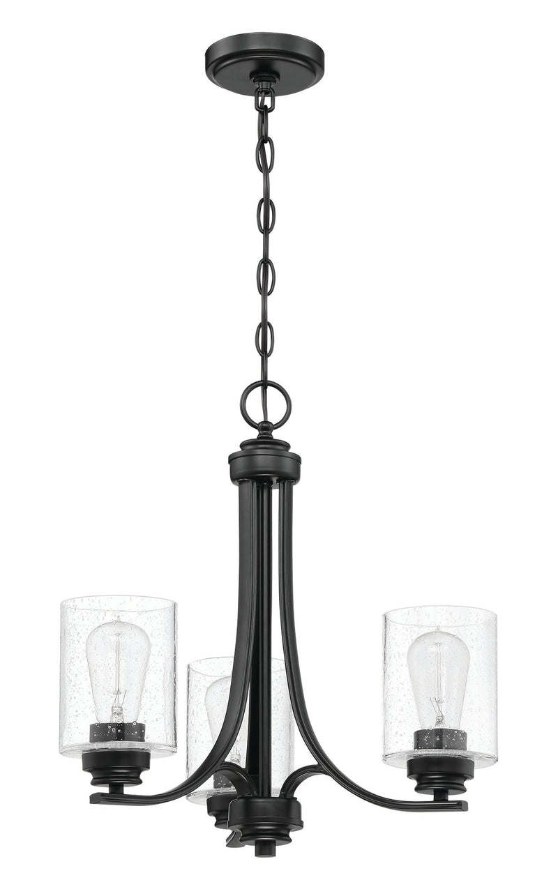Bolden 3 Light 18" Chandelier in Flat Black