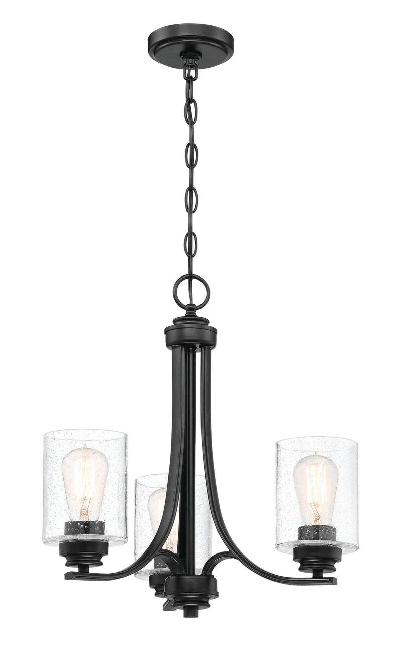 Bolden 3 Light 18" Chandelier in Flat Black