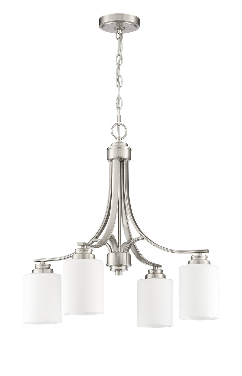 Bolden 4 Light 23" Chandelier in Brushed Polished Nickel