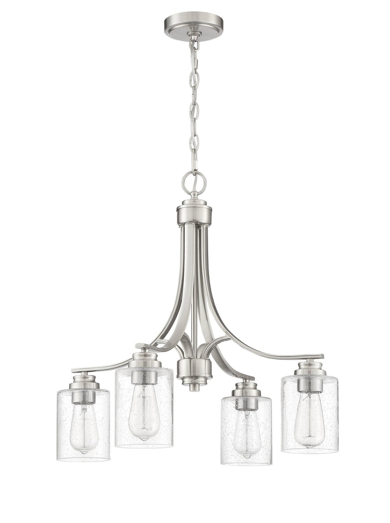 Bolden 4 Light 23" Chandelier in Brushed Polished Nickel