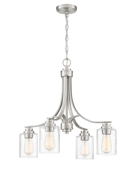 Bolden 4 Light 23" Chandelier in Brushed Polished Nickel