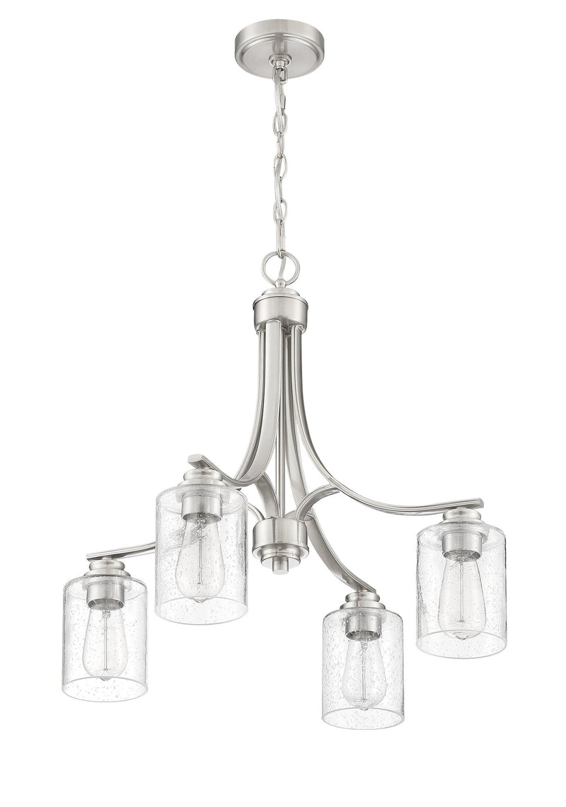 Bolden 4 Light 23" Chandelier in Brushed Polished Nickel