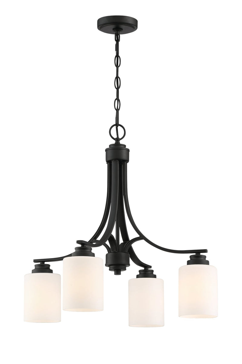 Bolden 4 Light 23" Chandelier in Flat Black