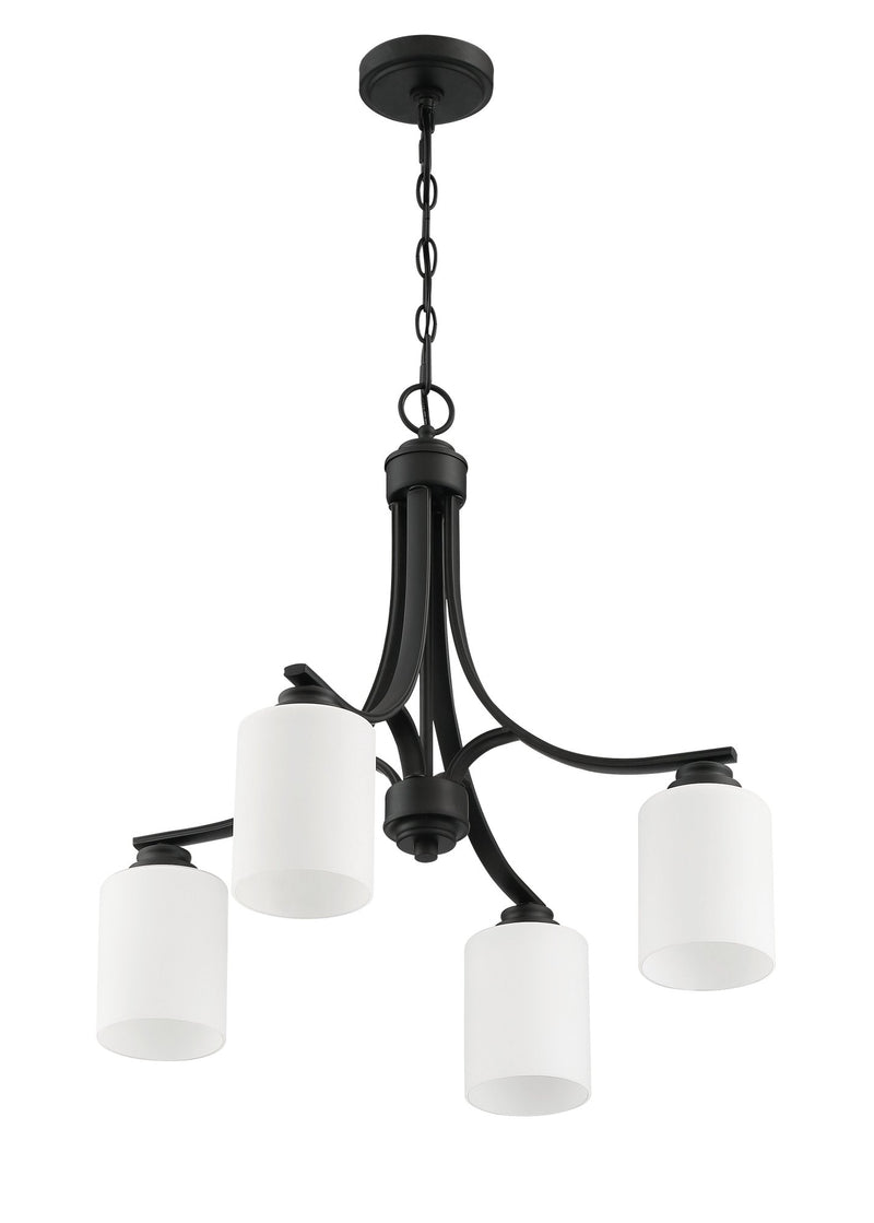 Bolden 4 Light 23" Chandelier in Flat Black