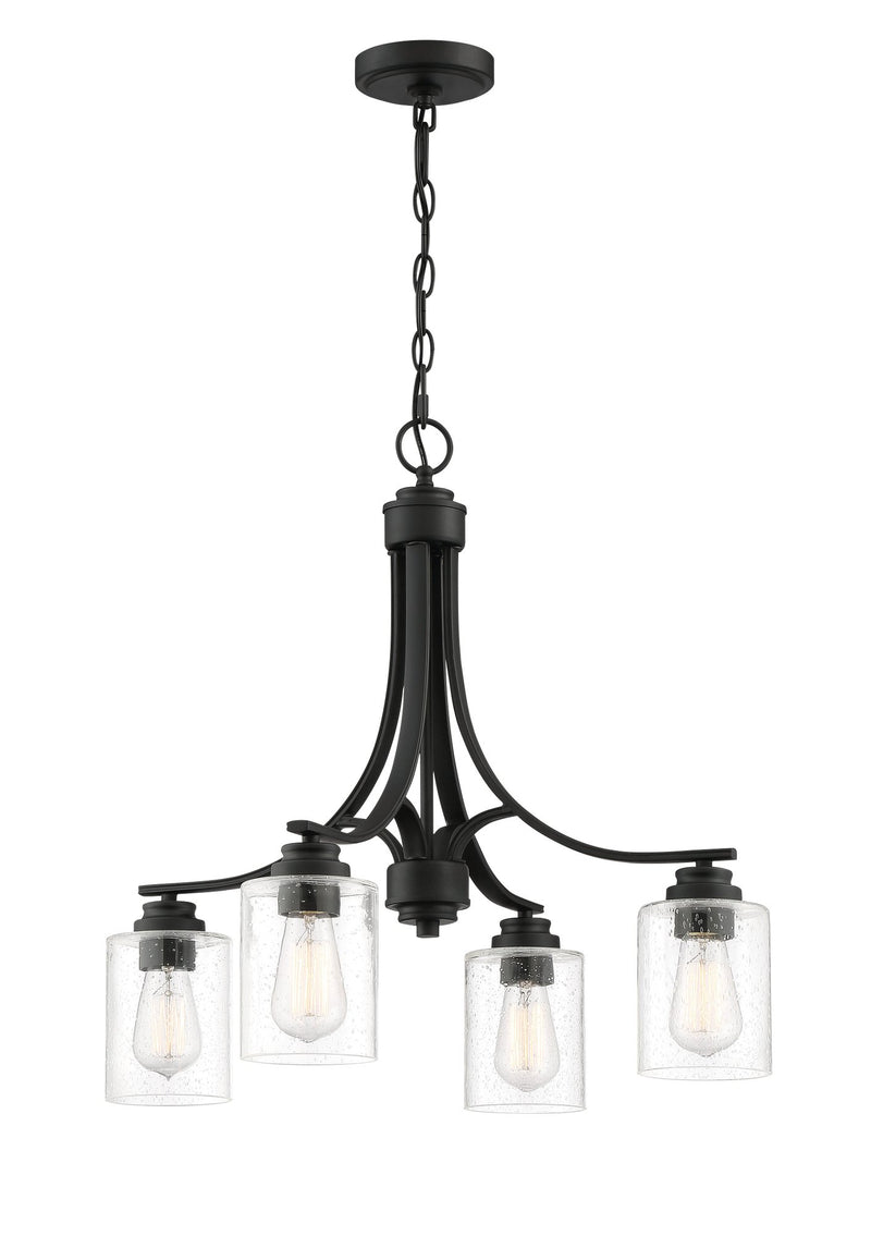 Bolden 4 Light 23" Chandelier in Flat Black