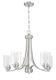 Bolden 5 Light 24" Chandelier in Brushed Polished Nickel