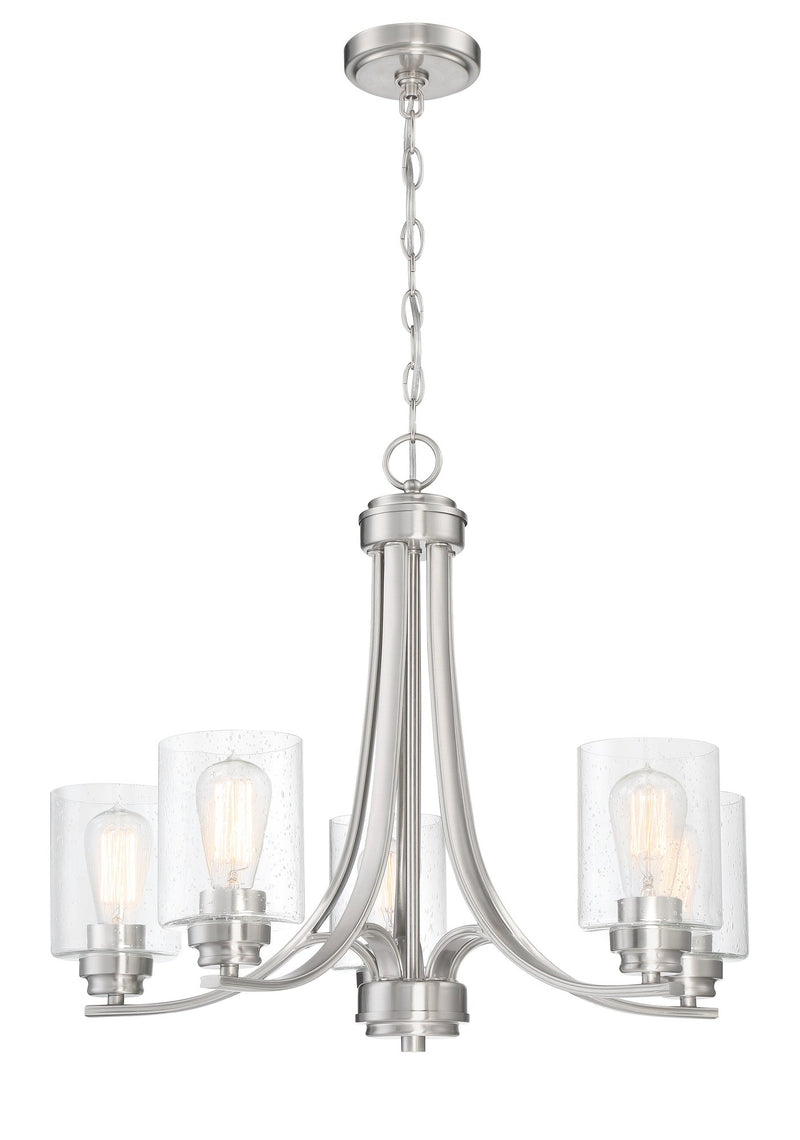 Bolden 5 Light 24" Chandelier in Brushed Polished Nickel