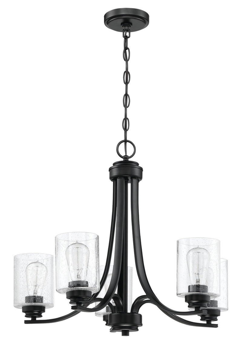 Bolden 5 Light 24" Chandelier in Flat Black