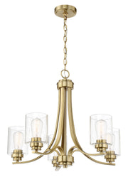 Bolden 5 Light 24" Chandelier in Satin Brass