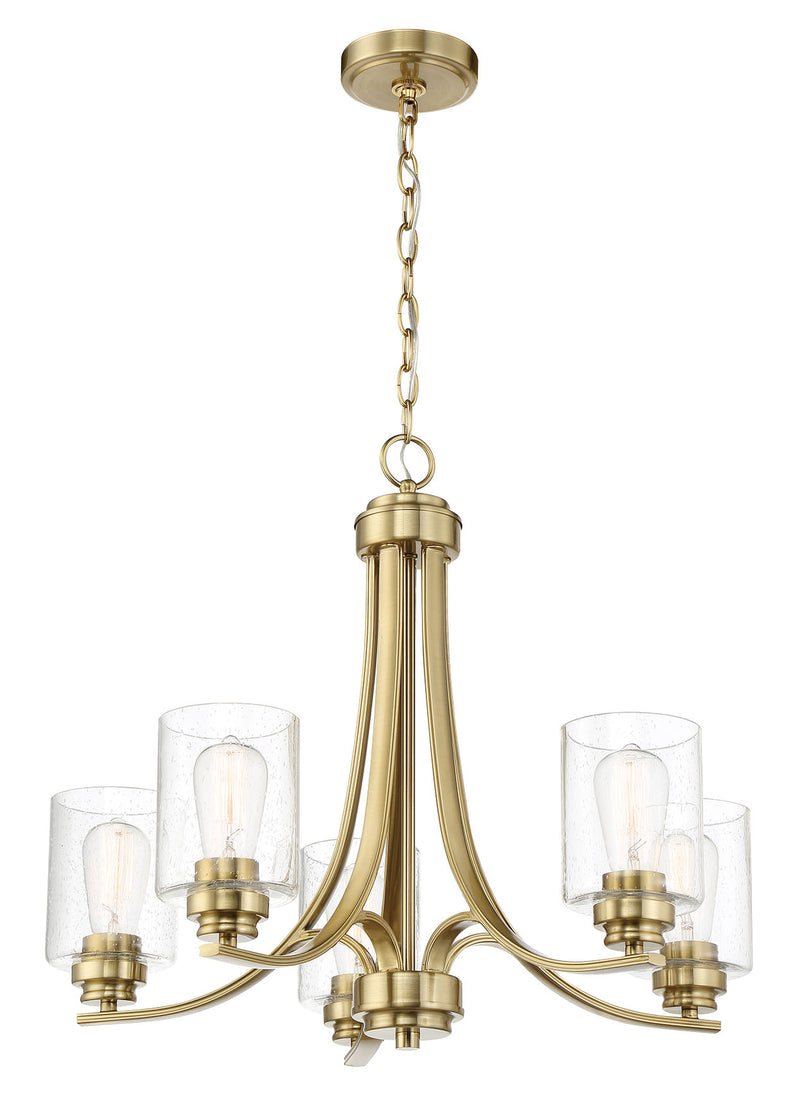Bolden 5 Light 24" Chandelier in Satin Brass