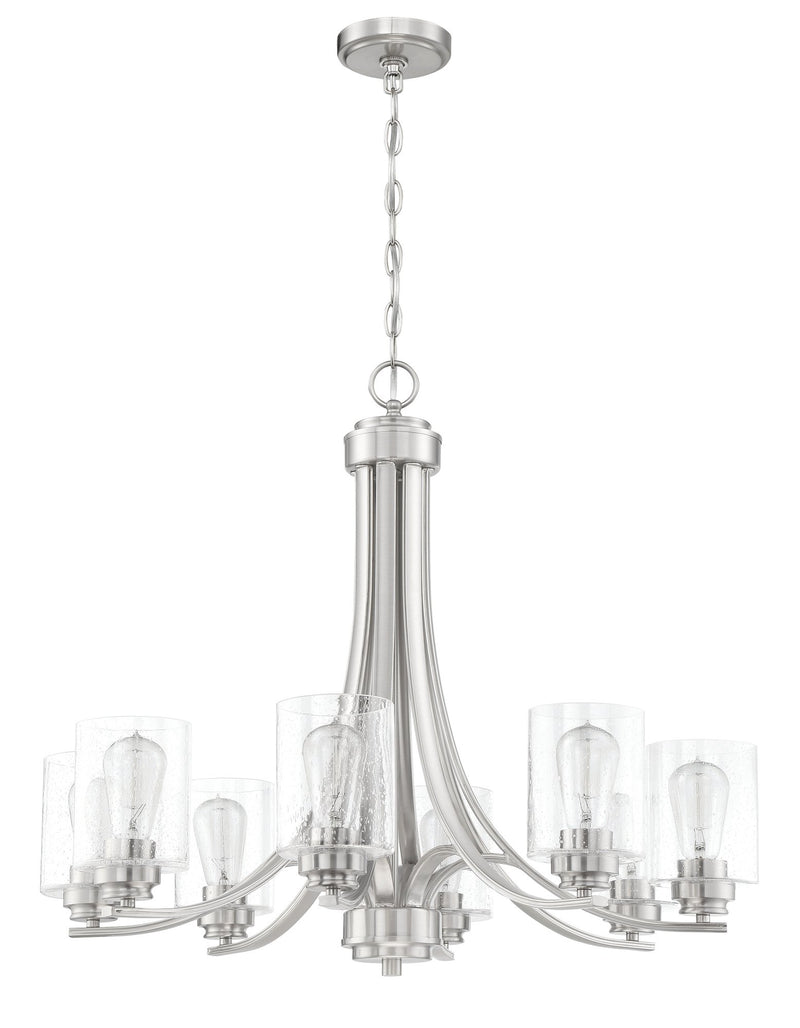 Bolden 8 Light 28.5" Chandelier in Brushed Polished Nickel
