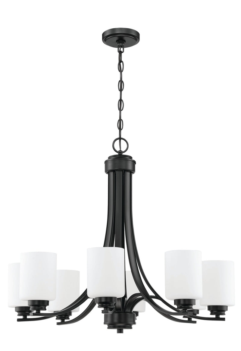 Bolden 8 Light 28.5" Chandelier in Flat Black
