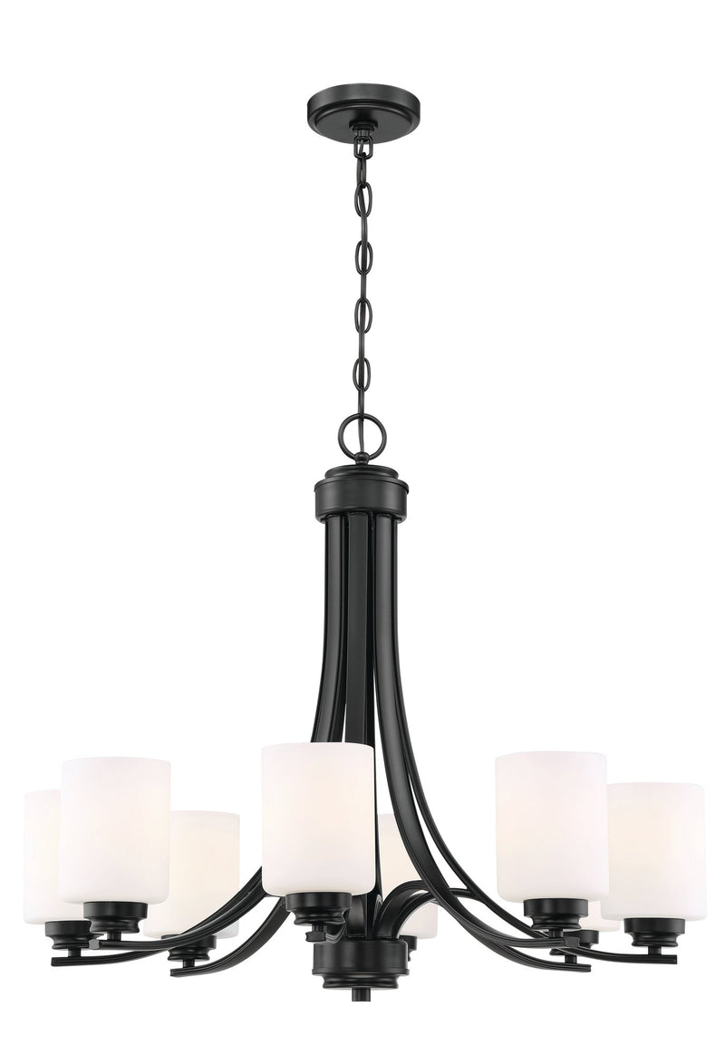 Bolden 8 Light 28.5" Chandelier in Flat Black