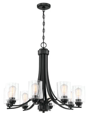 Bolden 8 Light 28.5" Chandelier in Flat Black